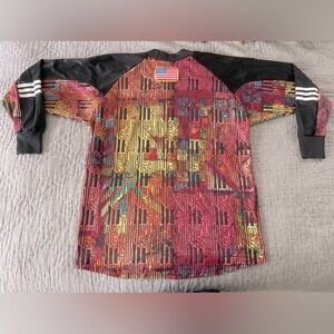 Vintage 1994 Adidas Goalkeeper Jersey Trefoil Aztec Logo L/XL RARE American Flag